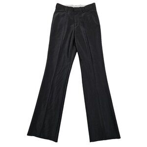 American Western Brand Cowboy Dress Pants Size 32x34 Raw Hem Black Pockets EUC